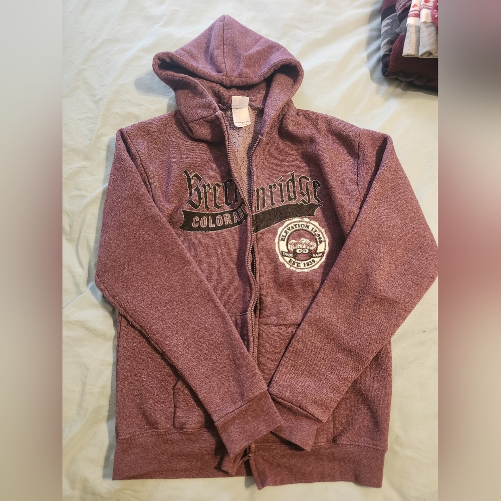 Breckenridge Colorado Heather Purple Hoodie